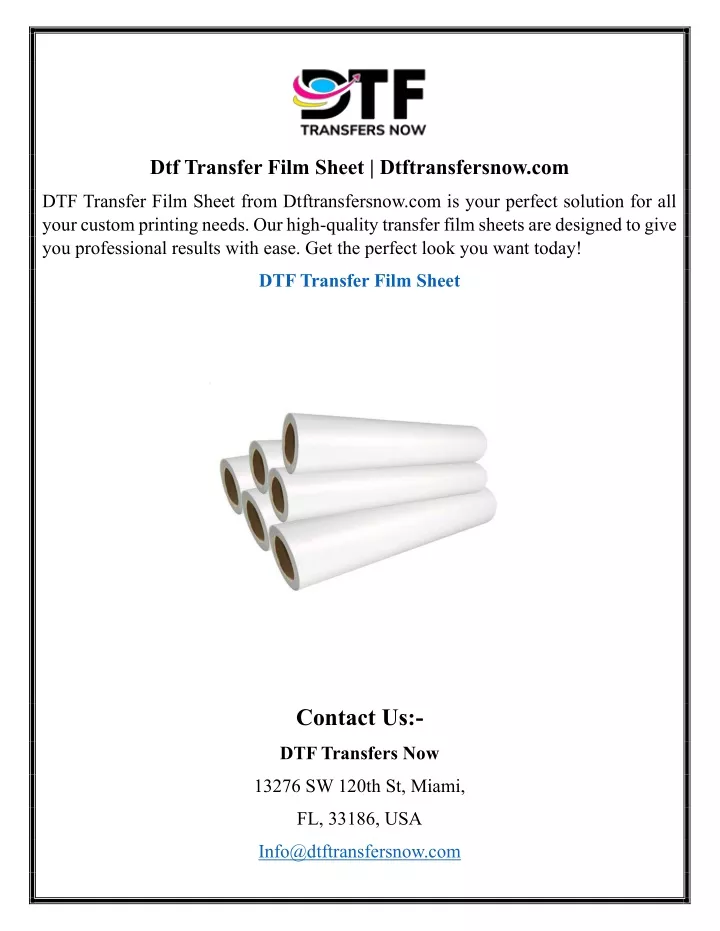 dtf transfer film sheet dtftransfersnow com