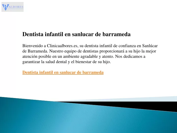 dentista infantil en sanlucar de barrameda