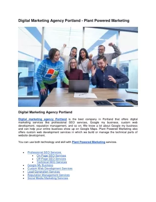 digital marketing agency portland plant powered