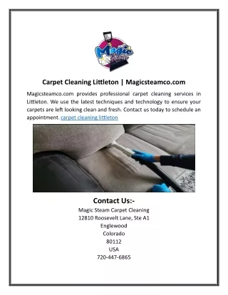 Carpet Cleaning Littleton Magicsteamco