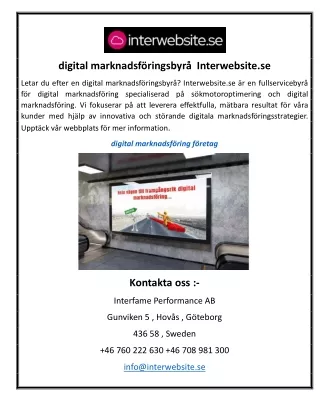 digital marknadsf ringsbyr interwebsite se
