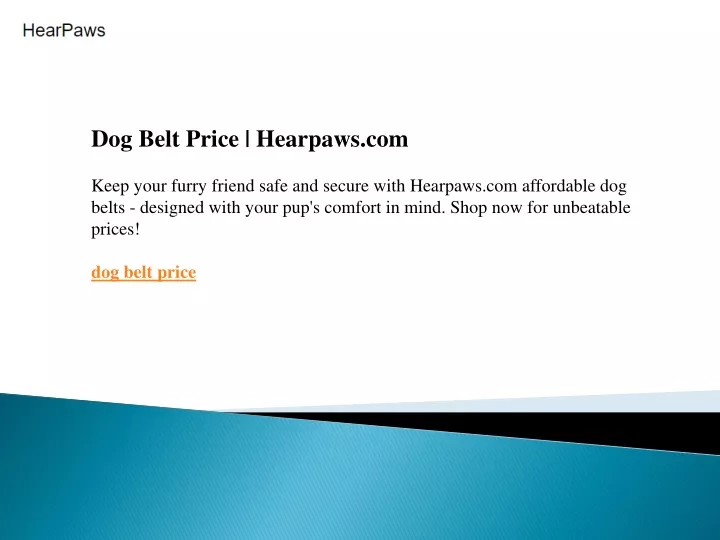 dog belt price hearpaws com keep your furry