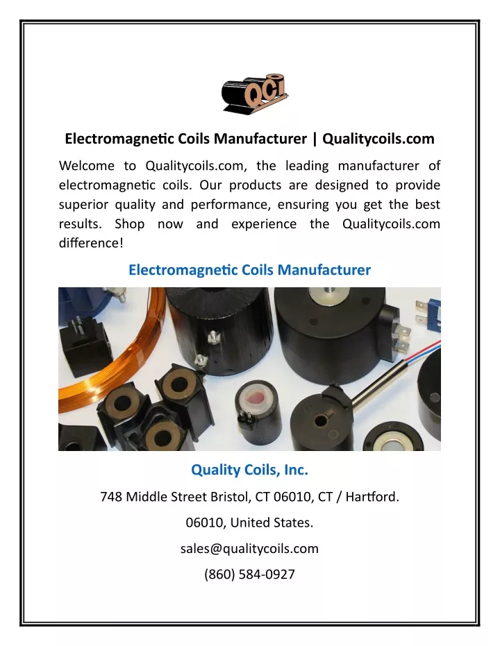 electromagnetic coils manufacturer qualitycoils