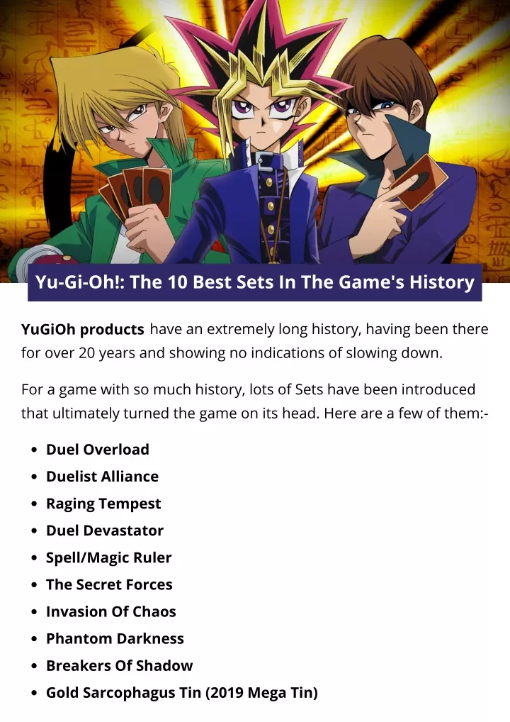 yu gi oh the 10 best sets in the game s history
