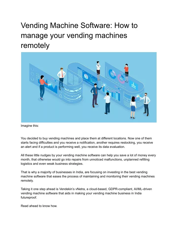 vending machine software how to manage your