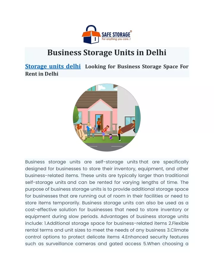 business storage units in delhi