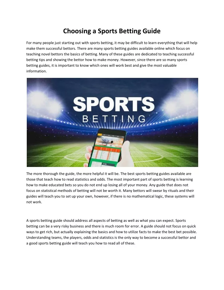 choosing a sports betting guide