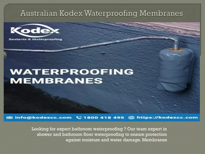 australian kodex waterproofing membranes