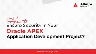Oracle APEX Application Development Services | Abaca Systems