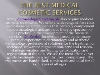 The Best Medical Cosmetic Services