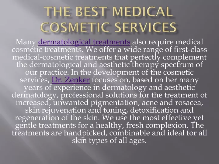 the best medical cosmetic services