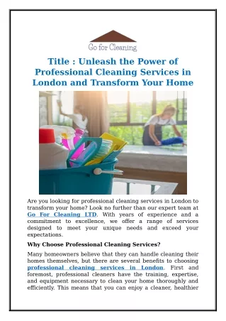 title unleash the power of professional cleaning