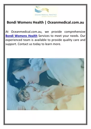 Bondi Womens Health | Oceanmedical.com.au