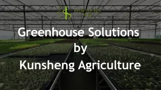 Affordable and Accessible Greenhouse Solutions by Kunsheng Agriculture