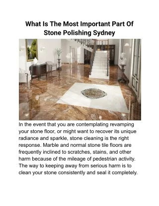 what is the most important part of stone