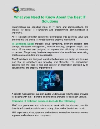 what you need to know about the best it solutions