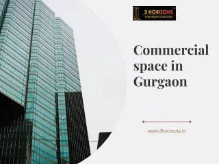 Where Business Meets Style - 3 Horizons Pvt Ltd's Commercial Properties in Gurgaon