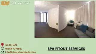 Spa fitout services - Clearview Interior