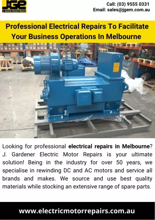Professional Electrical Repairs To Facilitate Your Business Operations In Melbourne