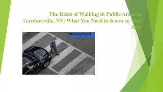 The Risks of Walking in Public Areas in
