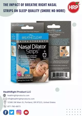 The Impact of Breathe Right Nasal Strips on Sleep Quality (Snore No More)
