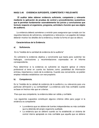 nagu 3 40 evidencia suficiente competente