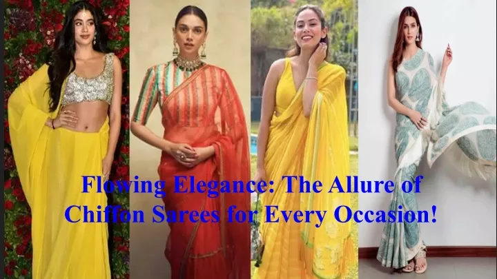 flowing elegance the allure of chiffon sarees