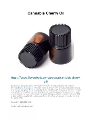 Cannabis Cherry Oil