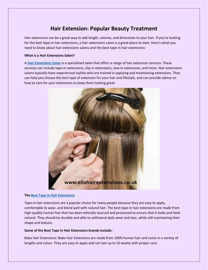 hair extension popular beauty treatment