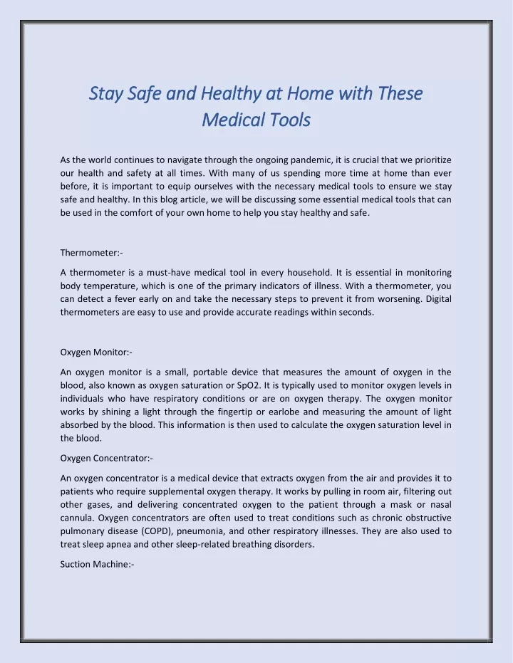 stay safe and healthy at home with these stay