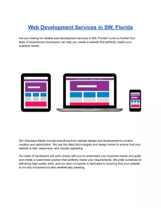 web development services in sw florida