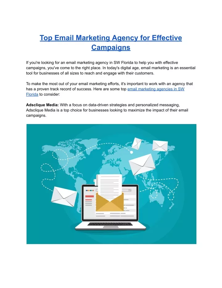 top email marketing agency for effective campaigns