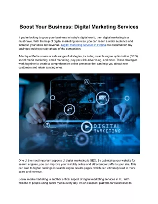 boost your business digital marketing services