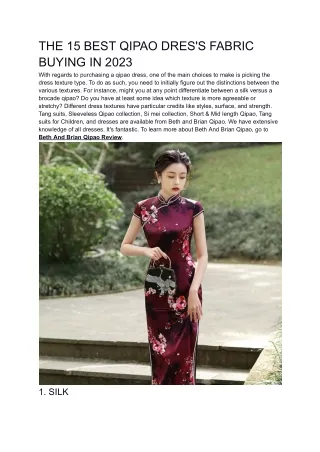 the 15 best qipao dres s fabric buying in 2023