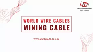 Heavy Duty Mining Cables at Reasonable Prices for Your Mining Needs