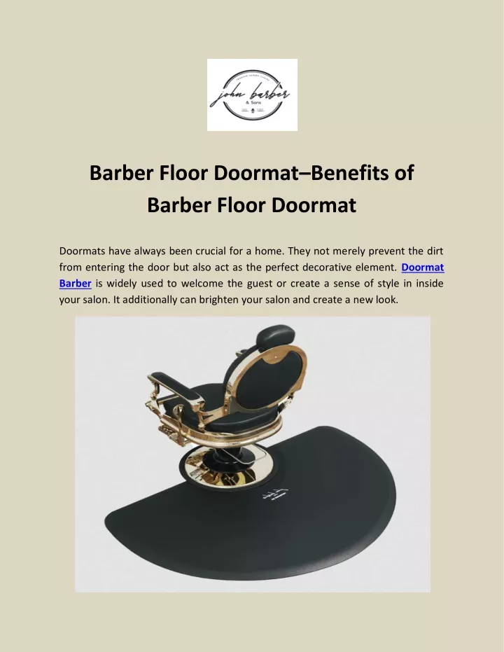 barber floor doormat benefits of barber floor