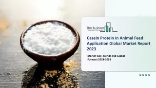 casein protein in animal feed application global