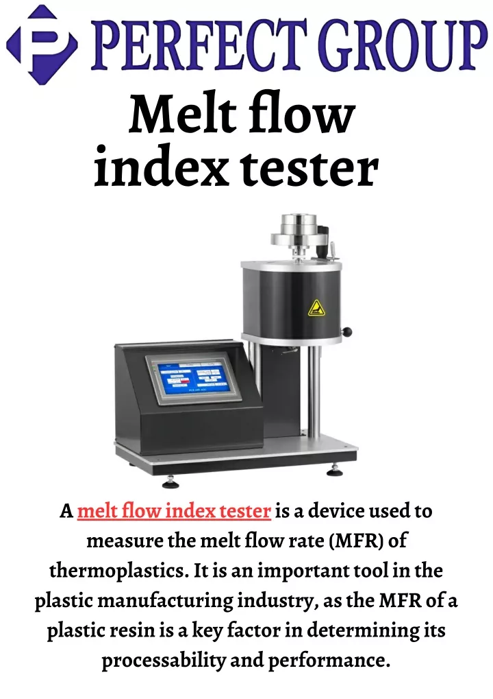 melt flow index tester
