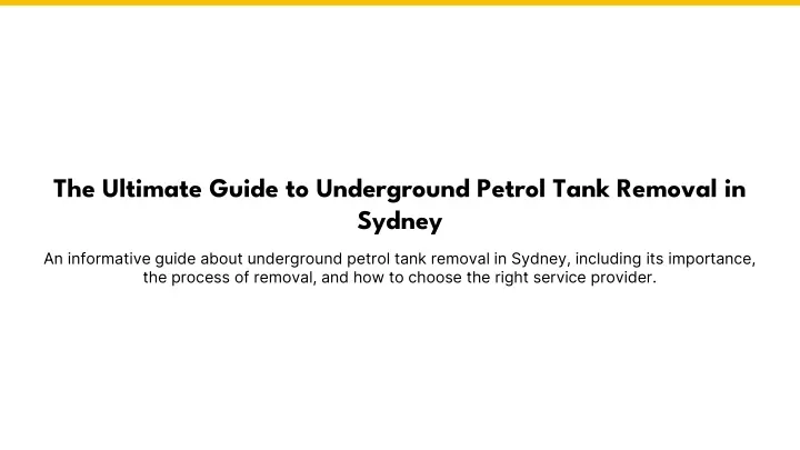 the ultimate guide to underground petrol tank