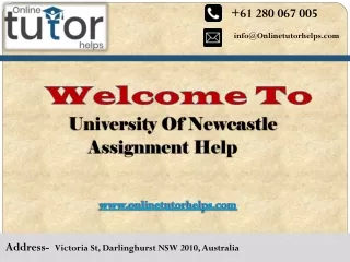 University of Newcastle Assignment Help PPT