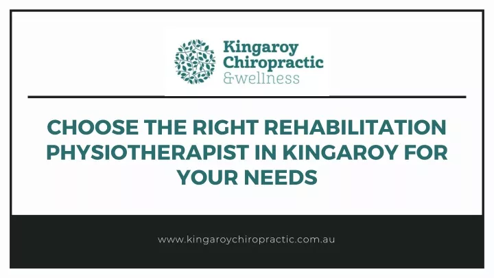 choose the right rehabilitation physiotherapist