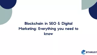Blockchain in SEO & Digital Marketing: Everything you need to know