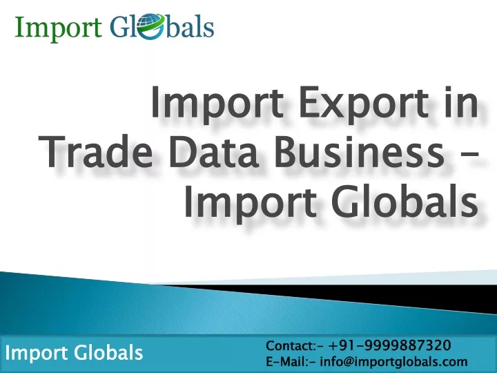 import export in trade data business import globals