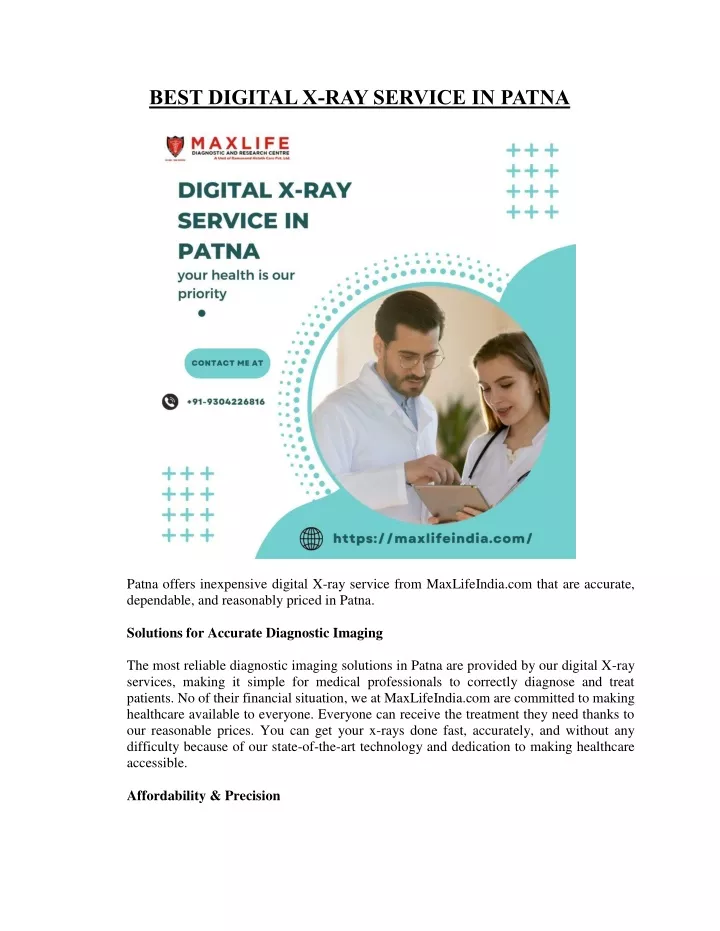 best digital x ray service in patna