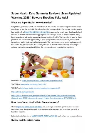 super health keto gummies reviews scam updated