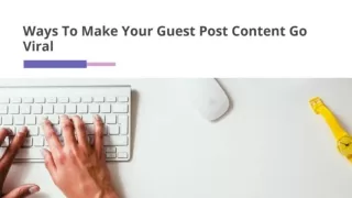 Guest Post Content Services - Linclogy