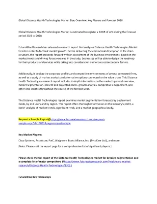 global distance health technologies market size