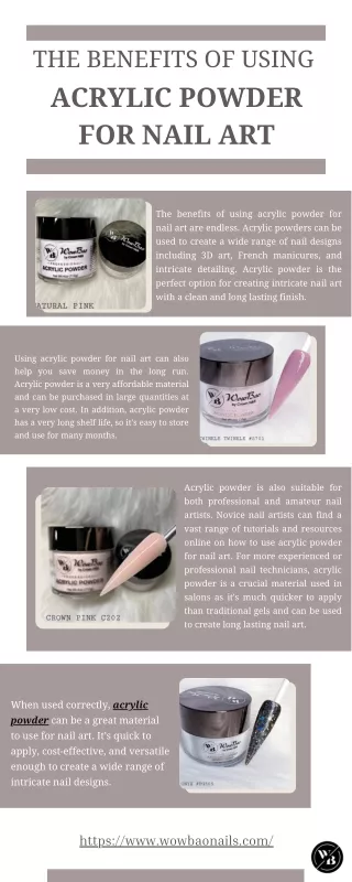 The Benefits of Using Acrylic Powder for Nail Art