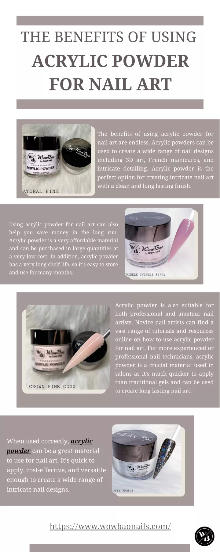 the benefits of using acrylic powder for nail art