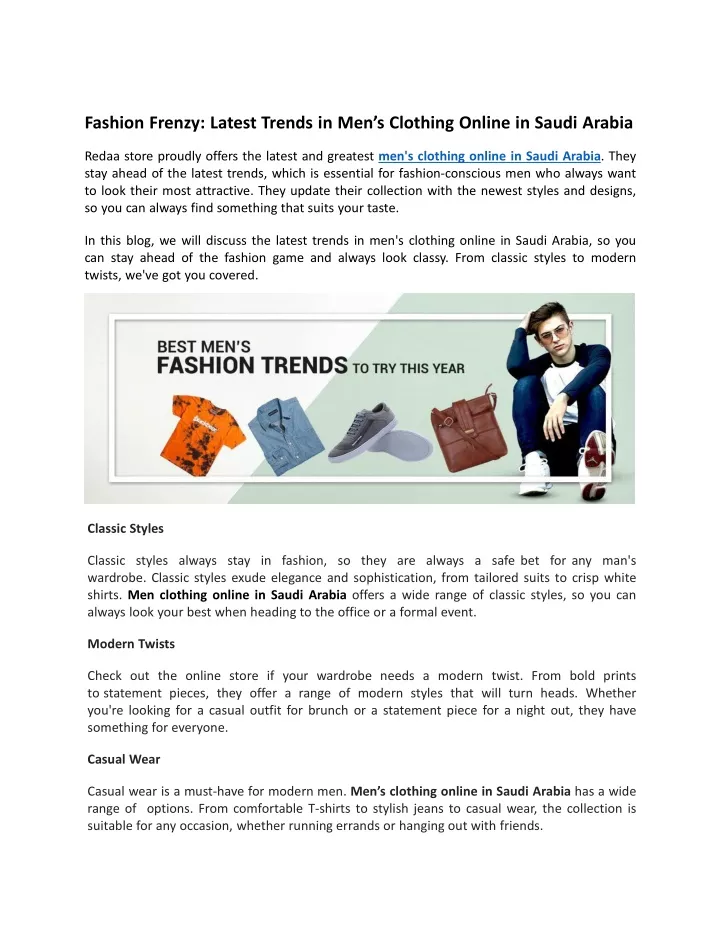 fashion frenzy latest trends in men s clothing
